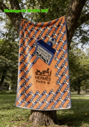 Hermès Silk Scarf Pattern Flannel Fleece Throw Blanket IMG_5003
